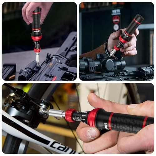 VANPO 1/4" Torque Screwdriver Set, 64 Pieces 10–80 in-lb Inch Pound Torque Wrench Screwdriver Kit with T-Bar & S2 Bits – Precision Tool for Optics, Electronics, Smart Locks & DIY Repair