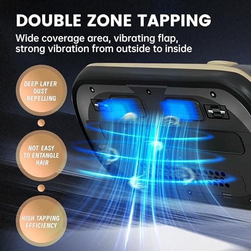Mattress Vacuum Cleaner, Wireless Handheld Bed Vacuum Cleaner with UV-C Light, HEPA Filter and Ultrasonic Vibration, 12KPa, Suitable for Beds, Sofas, Car Seats, Carpets (Golden)