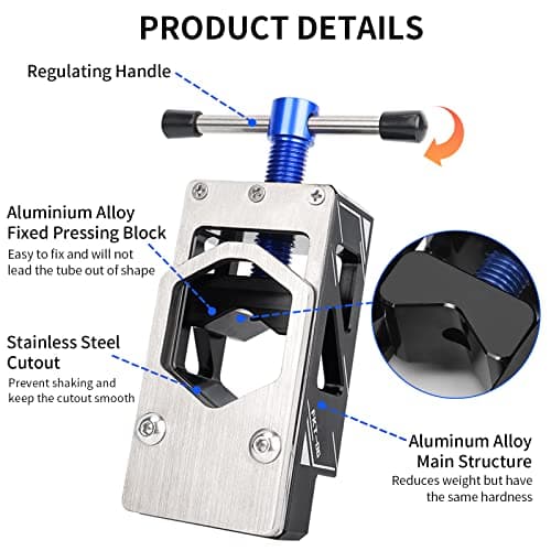 Bike Saw Guide for Road Mountain Bike Fork Steerer, Seat Post, Bicycle Handlebar, Adjustable Cut Saw Guide for Cutting
