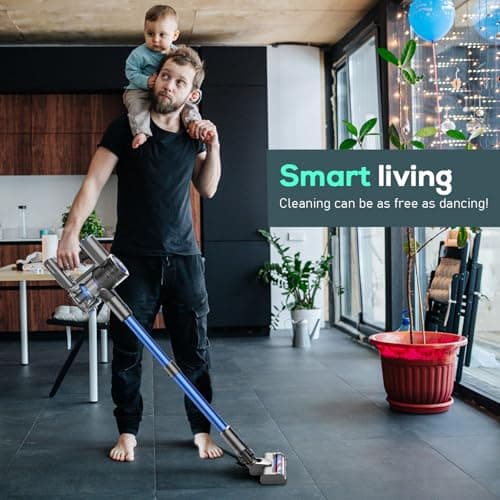 Vacuum Cleaner for Home, Cordless Vacuum Cleaner with 80000 RPM High-Speed Brushless Motor, Max 40 Mins Runtime, 5 Stages High Efficiency Filtration Vacuum for Hard Floors