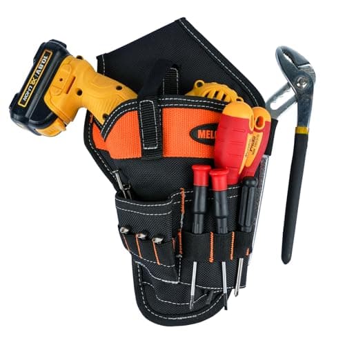 MELOTOUGH Left/Right Handed Belt Cordless Drill Holster for Tool Belt Drill Pouch Impact Driver Holster for Drill bits