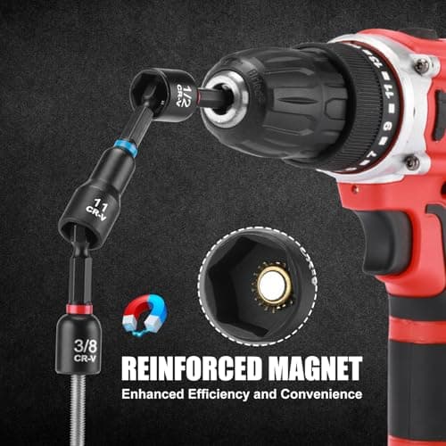 Mayouko 55PCS Magnetic Nut Driver Set, Impact Driver Bit Set, Deep Nut Driver Set,Impact Socket Adapters, Wing Nut Driver, Bit Extension, 6" Bit Holder, Screwdriver Bits