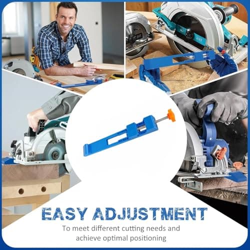 Adjustable Cutting Machine Base Guide,Circular Saw Guide Rail,Electric Circular Saw Milling Positioning Clamp,Precision Wood Cutting Guide for Precision Cut and Milling Tasks