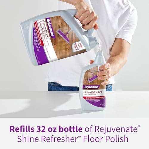 Rejuvenate Shine Refresher Hardwood Polish Restorer Removes Scratches from Wood Floors Restores Shine and Protects Laminate Linoleum Tile Vinyl and more