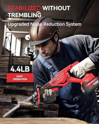 Cordless Reciprocating Saw 21V Brushless Motor with 2x4.0Ah Batteries, 3500 SPM High-Speed Cutting, 8 Premium Blades for Wood, Metal, PVC Pipe, Lightweight & Professional Power Tool