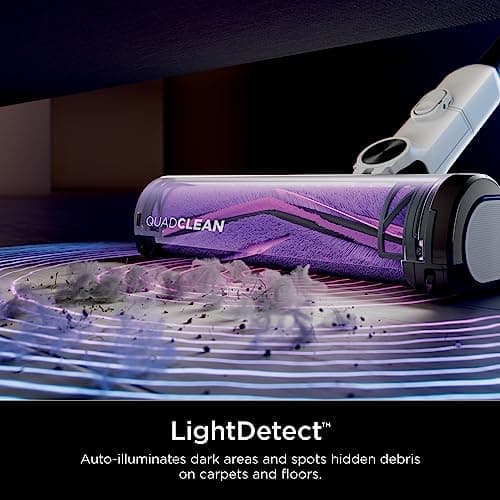 Shark IW1111 Detect Pro - Lightweight Cordless Vacuum Cleaner with HEPA Filter, Portable Handheld Attachment, Crevice Tool, Rechargeable Multi-Surface Stick Vacuum for Household Pet Hair, Dark Grey