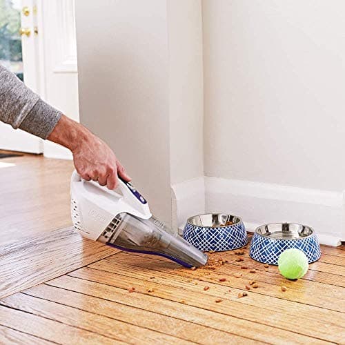 BLACK+DECKER dustbuster QuickClean Pet Cordless Handheld Vacuum with Motorized Upholstery Brush, White (HLVB315JP07)