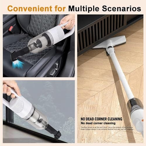 New Model Cordless Vacuum Cleaner, Powerful Stick Vacuum for Hardwood Floor, 35 Min Rechargeable Battery, 4 in 1 Lightweight Upright Vacuum for Pet Hair Carpet (1)