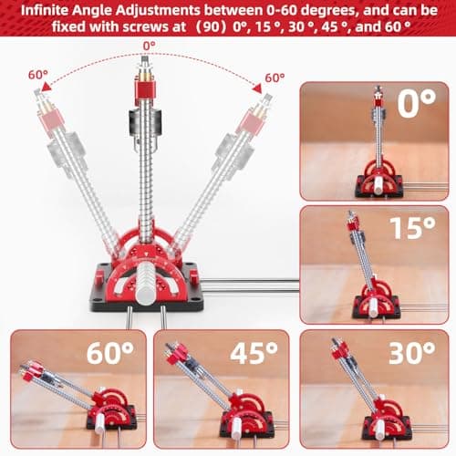 Portable Drill Guide Multi Angle Drill Guide Self-Centering Precision Drilling Jig Attachment for Drilling Angled or Straight Holes,Heavy-Duty 0° to 60° Angle Drilling Guide