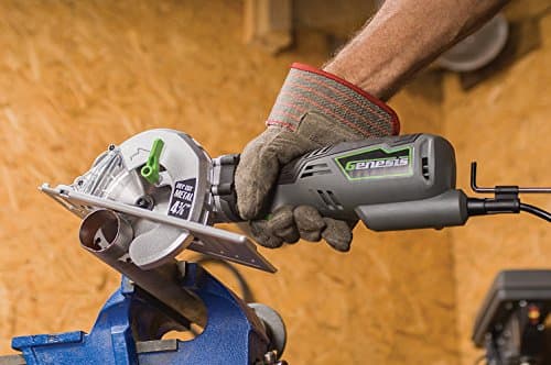 Genesis 5.8 Amp 4-3/4” Metal Cutting Circular Saw with Chip Collector and Metal Cutting Blade (GMCS547C)