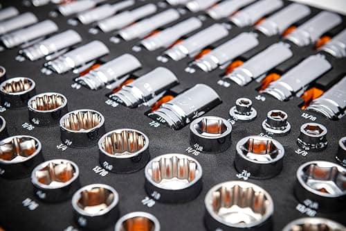 GEARWRENCH 85 Piece 3/8” Drive Master SAE Socket Set in Foam Storage Tray - GWMSSKT38SAE