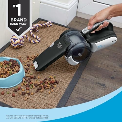 BLACK+DECKER dustbuster PIVOT VAC Cordless Handheld Vacuum, Home and Car Vacuum with Crevice Tool and Pivot Nozzle (BDH2000PL)