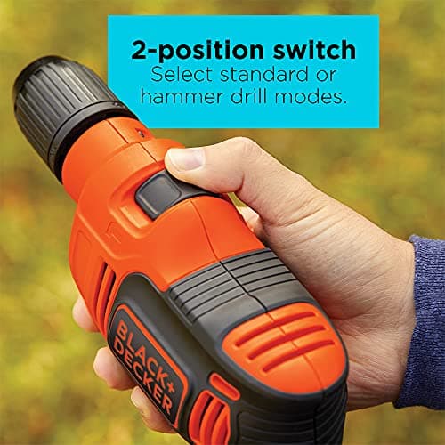 BLACK+DECKER Hammer Drill, 6.5-Amp, 1/2-Inch (BEHD201)