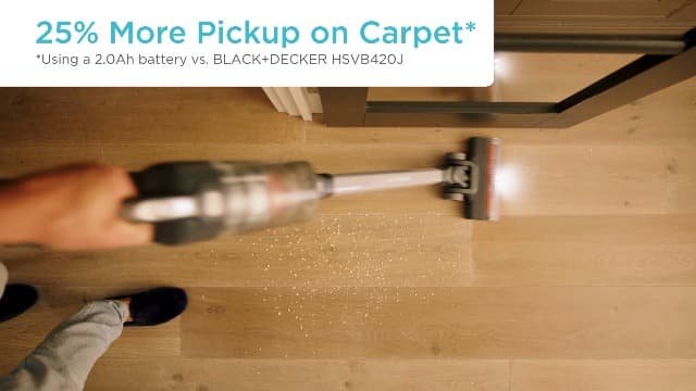 BLACK+DECKER POWERSERIES+ 20V MAX Cordless Stick Vacuum with LED Floor Lights, Lightweight, Removable Battery (BHFEA18D1)