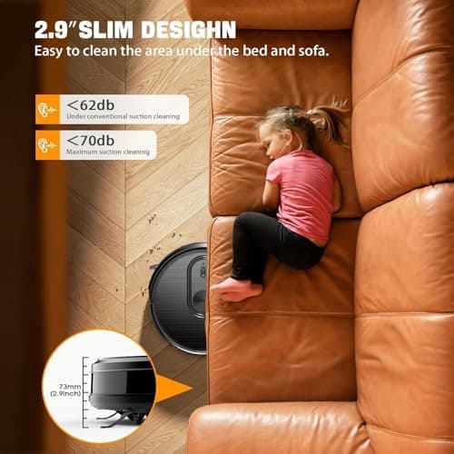 Robot Vacuum and Mop Combo, 2 in 1 Vacuuming & Mopping Robot with Schedule, App/Bluetooth/Voice, 3200Pa Max Suction, Self-Charging Robot Vacuum Cleaner, Slim, Ideal for Pet Hair, Hard Floor, Carpet
