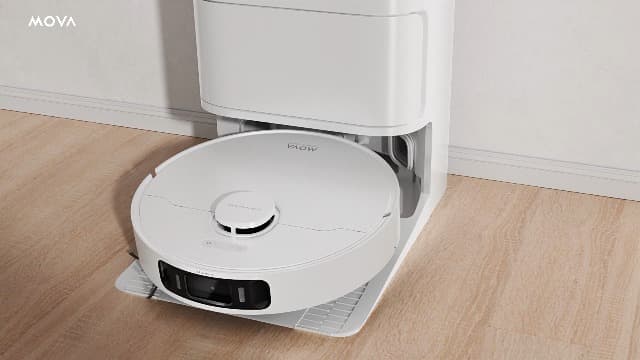 Mova S20 Ultra Robot Vacuum and Mop Combo with Dual Roller Brush, 8300Pa Suction, 140℉ Hot Water Mop Self-Washing & Drying, Mop Auto-Lift for Carpet, Self-Empty, Self-Refilling, Voice & App Control