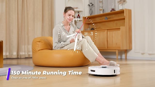 R10 Robot Vacuum and Mop Combo, 2-in-1 Vacuum Robot with Suction Station, LiDAR Navigation, Powerful 4000Pa Suction Power, 4L Dust Bag, 90 Days Hands-Free Cleaning, Ideal for Pet Hair Cleaning