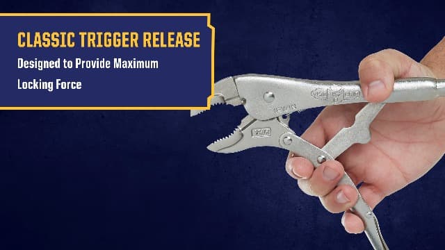 IRWIN VISE-GRIP Original Locking Pliers with Wire Cutter, Curved Jaw, 10-Inch (502L3), silver