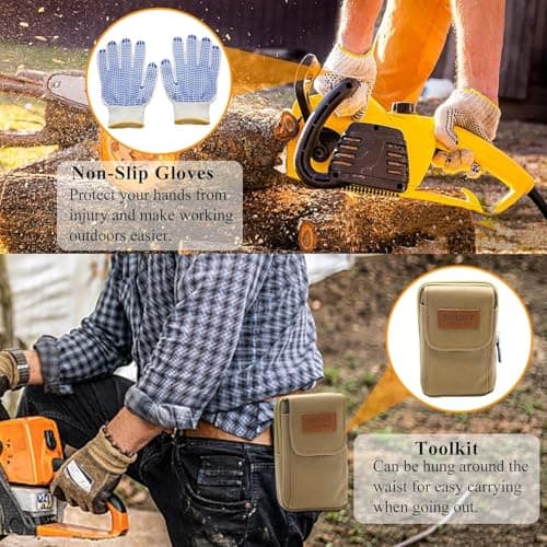 2025 Upgraded Chainsaw Sharpener with Tungsten Carbide Burr File, Hand-Cranked Chainsaw Sharpening Jig Kit, Chain Saw Sharpener Tool, Chainsaw Chain Sharpener