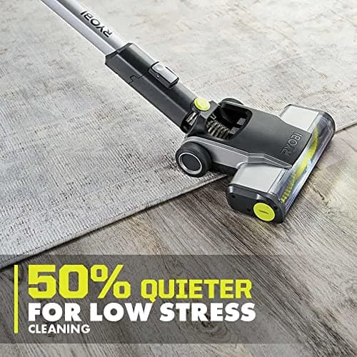 RYOBI Pacroban ONE+ 18V Cordless Stick Vacuum Cleaner Kit with 4.0 Ah Battery and Charger