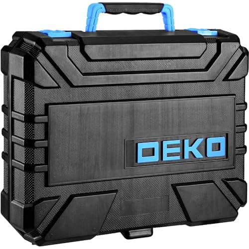 DEKOPRO Drill Set: Tool Set with 8V Blue Cordless Drill, Home Tool Kit with Drill, Hand Tool Kits for Men & Women 126 Piece