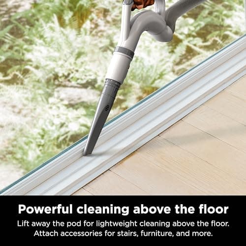 Shark | Upright Vacuum Cleaner | Navigator Lift-Away | Swivel Steering | HEPA Filter | Vacuum for Pet Hair | Crevice Tool & Dusting Brush Included | For Carpets & Hard Floors | White/Silver | NV356E