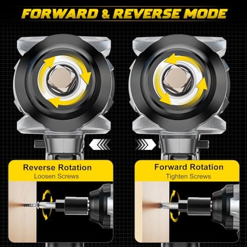 Cordless Impact Wrench 1/2 inch Compatible with DeWalt 20v Battery, 1000Ft-lbs(1360N.m) High Torque Impact Driver with 4-Modes, LED Light, Electric Impact Gun for Car/Truck/Mower(Bare Tool)