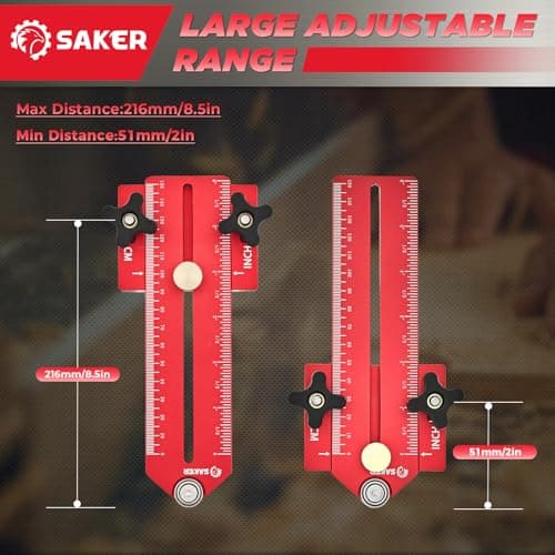Saker Thin Rip Jig Table Saw Jig Guide, Making Repetitive Narrow Strip Cuts, Fit for 3/4" x 3/8" Slots, for Table Saw Band Saw Router Table
