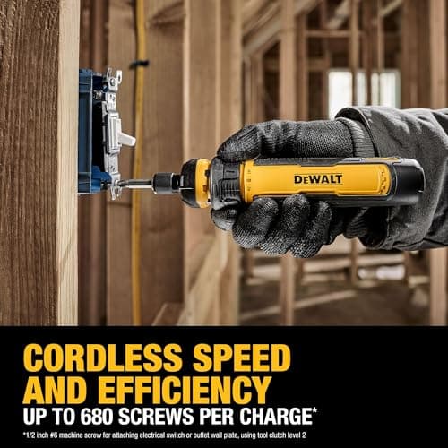 DEWALT Cordless Screwdriver USB Rechargeable with FLEXDRIVE Control and Screwdriver Bit Set, Electric Screwdriver Cordless with LED Light (DWHT66719)