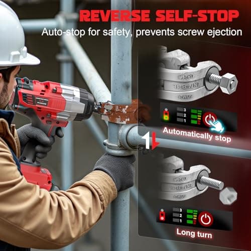 Cordless Impact Wrench 1/2 inch Compatible with Milwaukee 18v Battery, 1700 Ft-lbs High Torque Impact Driver, Electric Impact Gun with 4 Modes & LED Light for Car, Truck, Mower(Bare Tool)