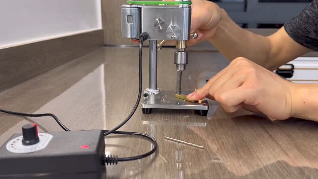 Mini Drill Press, Precision Variable Speed Benchtop Drill Press, Electric Portable Bench Drilling Machine JT0 Chuck CNC 360° Rotating for Metal Wooden DIY Jewelry Making Crafts Tool