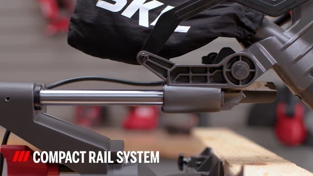 SKIL 10 Amp 7-1/4" Single Bevel Miter Saw with Compact Rail System & LED Shadow Line (Stand SRS0001 Sold Separately)-MS6306-00