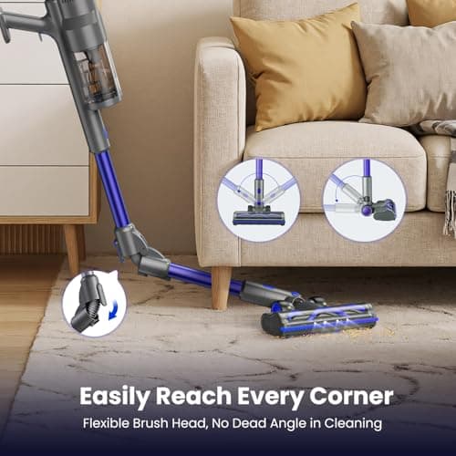650W Cordless Vacuum Cleaner, 45KPA Suction Power, 70-Minute Runtime, Handheld & Foldable Design, Ideal for Pet Hair, Carpets, Hardwood & Bare Floors – Premium Home Cleaning Solution