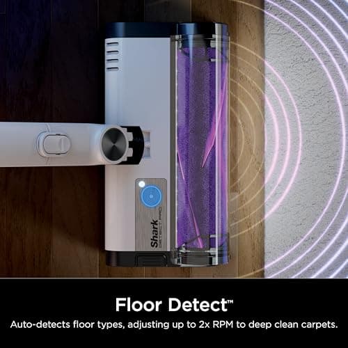 Shark Detect Clean & Empty Auto-Empty System - Lightweight Cordless Vacuum Cleaner with HEPA Filter, Portable Handheld Attachment, Crevice Tool, Ideal Stick Vacuum for Pet Hair, White, IW3511