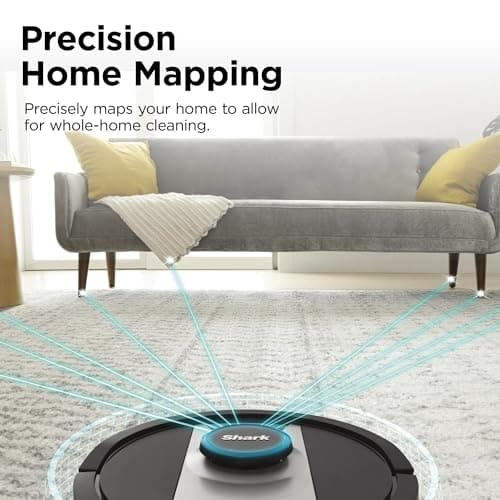 Shark RV2400WD IQ 2-in-1 Robot Vacuum & Mop with Matrix Clean & Sonic Mopping, Perfect for Pet Hair, Carpets, Hard Floors, Compatible with Alexa, Black/Silver, No Self-Empty Base (Renewed)