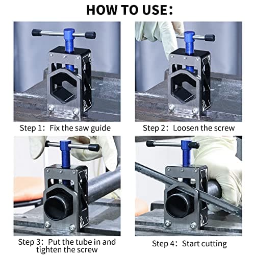 Bike Saw Guide for Road Mountain Bike Fork Steerer, Seat Post, Bicycle Handlebar, Adjustable Cut Saw Guide for Cutting