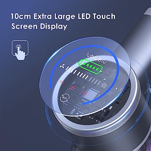 Lubluelu Cordless Vacuum Cleaner, 25Kpa Brushless Vacuum Cleaner, Cordless Vacuum with LED Display Screen, 6 in 1 Stick Vacuum for Pet Hair Carpet Hard Floor