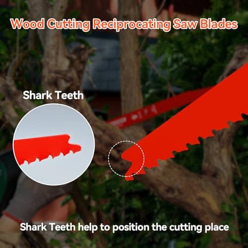 10 Pack 9 Inch 4/6 TPI Reciprocating Saw Blades for Wood and Nail-Embedded Wood Cutting, Bi-Metal Sawzall Blades for Cutting Nail and PVC Pallets etc, for Diablo Sawzall Blades DS0912BW25