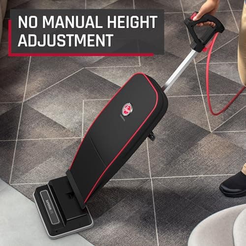 Hoover Commercial Superior Lite Upright Vacuum Cleaner, Bagged Professional Pro Grade, for Carpet and Hard Floor, CH50200, Black