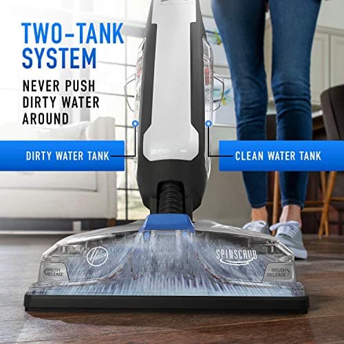 Hoover PowerDash Pet Hard Floor Cleaner Machine, Lightweight Floor Cleaning Machine, Floor Scrubber with Spin Scrub Brushes, Fast Drying System, Ideal for Hardwood, Vinyl, Tile, Laminate and More