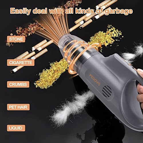 Handheld Vacuum Cordless Car Vacuum Portable, Cordless Handheld Vacuum Cleaner with Fast Charging Long Runtime Attachments Washable Filter,10KPA High Power Hand Vacuum for Car Home Office, Pet Hair