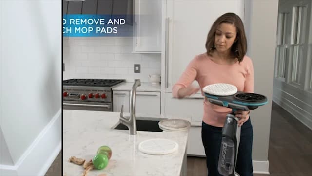 BISSELL® Spinwave Cordless Pet Hard Floor Spin Mop Cleaner 18V with washable mop pads for sealed hard floors, 23157