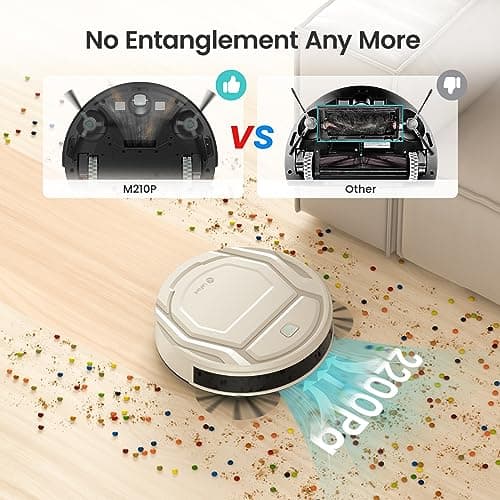 Lefant Robot Vacuum M210 Pro, Slim,Powerful Suction,120 Mins Runtime, Self-Charging Robotic Vacuum Cleaner, APP/Voice/WiFi/Alexa Control, Ideal for Pet Hair,Low-Pile Carpet, Hard Floor