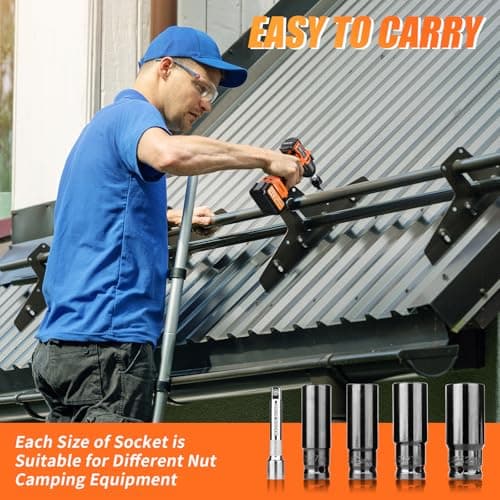 Cordless Impact Wrench, 900Ft-lbs (1200N.m) 1/2" Brushless Impact Gun, 21V High Torque Power Impact Driver, 2x4.0Ah Batteries Electric Impact Motor Variable Speeds for Family Car/Pickup Truck/Mower