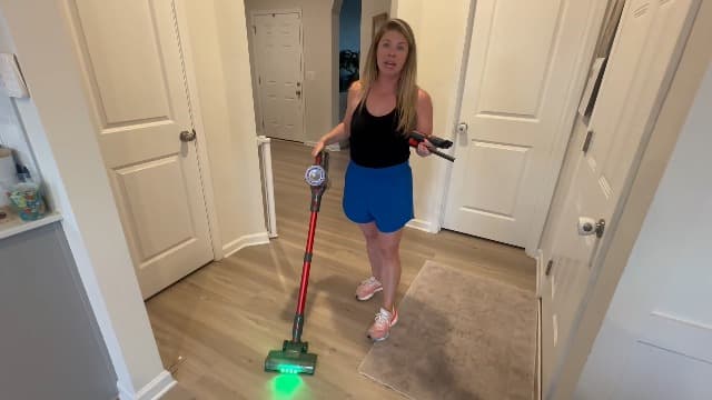 Cordless Vacuum Cleaner, 500W/40Kpa Stick Vacuum with 45Mins Runtime, Self-Standing Vacuum Cleaners for Home, Anti-Tangle, 1.5L Dust Cup, Rechargeable Vacuum for Hardwood Floor Carpet Pet Hair