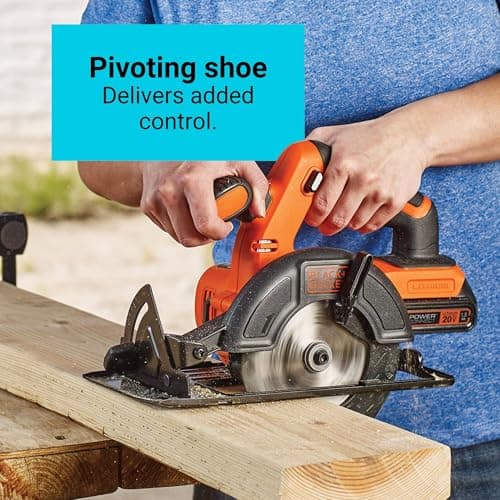 BLACK+DECKER 20V MAX POWERCONNECT 5-1/2 in. Cordless Circular Saw with Battery and Charger (BDCCS20C)