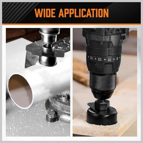 HORUSDY Hole Saw Set 24PCS Hole Saw Kit,Hole Saw Drill Bit Kit, 3/4"-6" (19-152mm) 17PCS Saw Blades, 2 Mandrels, 3 Drill Bit, Installation Plate, Hex Key, For Drywall, Soft Wood, Plywood, Plastic, PVC