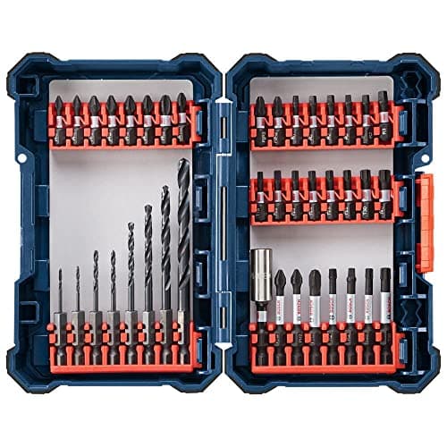 BOSCH DDMS40 40-Piece Assorted Impact Tough Drill Drive Custom Case System Set for Drilling and Driving Applications