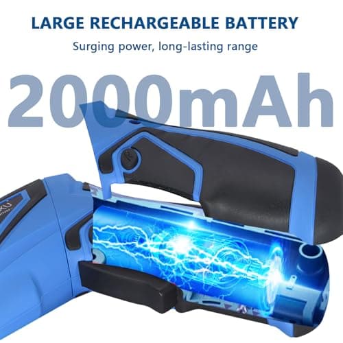 8V Cordless Screwdriver,6+1 Torque Max 10N·m Electric Power Screwdriver with 47 Accessories,180°Pivoting Handle, 2000mAh Rechargeable Screw Gun&Bit Set with LED Light, Flexible Shaft,for Home,Office