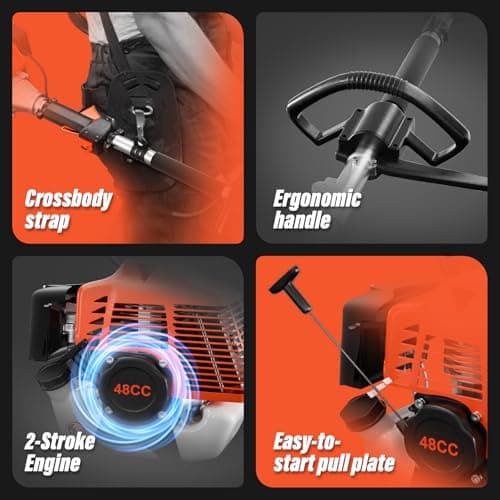 48CC Gas Powered Pole Saw 2-Cycle Engine,16FT Adjustable Extension Pole Chainsaw for Tree Trimming & Pruning,Lightweight Design,Professional Landscaping Tool (Gas Pole Saw)